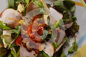 Salad served on a plate