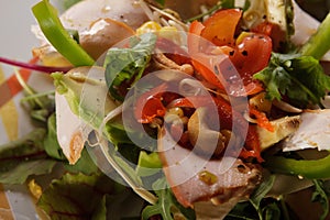 Salad served on a plate