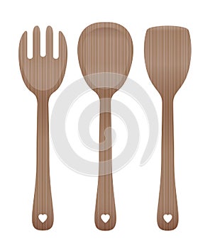 Salad Servers Wooden Cutlery