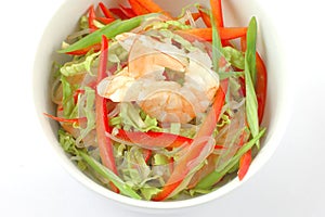 Salad with shrimps