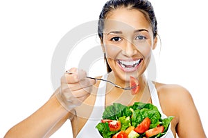 Salad snack woman