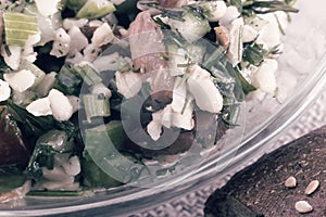 Salad Tabule - a common dish of Arabic cuisine photo