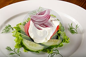 Salad - tomato, cucumber and onion