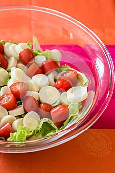 Salad with tomatoes and lettuce