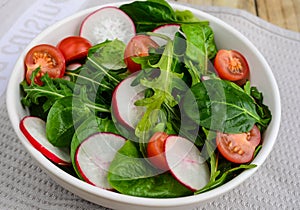 Salad -turnips and rocket leaves