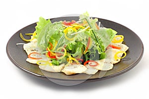 Salad with white fish