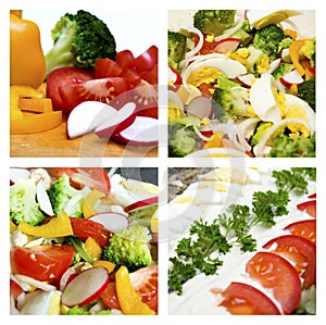 Salads collage