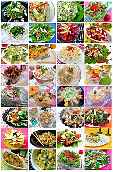 Salads collage