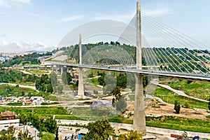 The Salah Bey Viaduct across the Rhummel Canyon in Constantine, Algeria