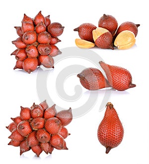 Salak fruit, Salacca zalacca isolated on the white background