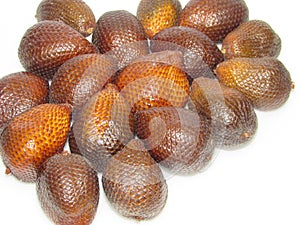 Salak fruits a tropical Malaysian fruits with thorny skin and sweet sour taste