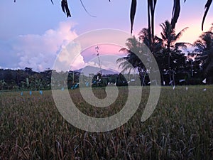 Salak mountain view in the evening