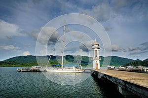 Salak Phet Pier on Koh Chang island, Thailand.