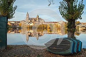 Salamanca Cathedral reflected in the Rio Tormes photo