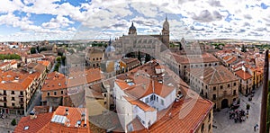 Salamanca city panorama with the Salamanca Cathedral (Catedral Nueva). photo