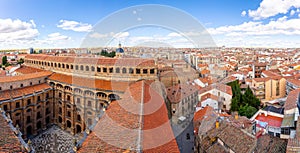 Salamanca city skyline panorama with Patio de los Estudios, Palacio de Anaya, medieval Spanish architecture,. photo