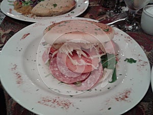 Salami Cheese Double Decker Lunch Roll