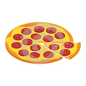 Salami pizza for restaurants or pizzerias