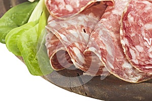 salami and salad