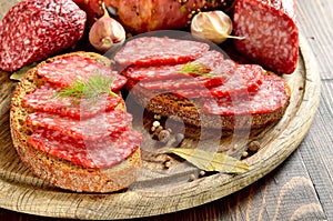 Salami sandwiches