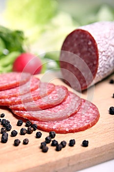 Salami sausage photo