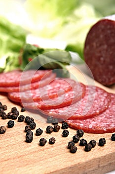 Salami sausage photo