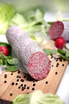 Salami sausage photo