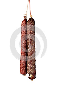 Salami sausages