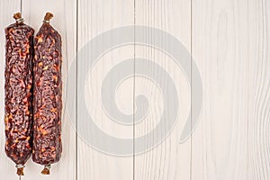 Salami sausages