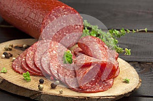 Salami slices(close up)