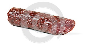 Salami smoked sausage stick isolated