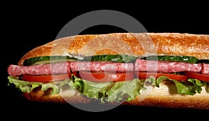 Salami sub sandwich