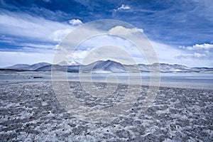 Salar de Aguas Calientes Spanish for Hot Waters Salt Lake and lagoon in the Altiplano photo