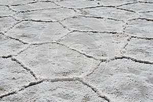 Salar de Uyuni, the world\'s largest salt department in Bolivia, photographed at the golden hour,