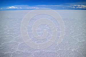 Salar de Uyuni, the world`s largest salts flat, UNESCO World Heritage site in Bolivia