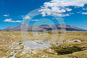 Salar on South America altiplano, Reserva Natural de Salinas y Aguada Blanca photo