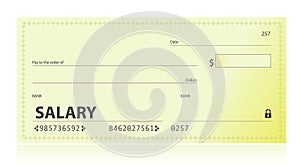 Salary check illustration design