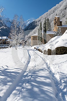 Salau village des pyrÃ©nÃ©es sous la neige