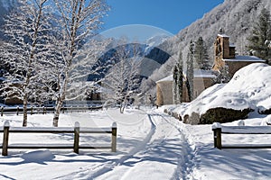 Salau village des pyrÃ©nÃ©es sous la neige