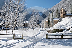 Salau village des pyrÃ©nÃ©es sous la neige