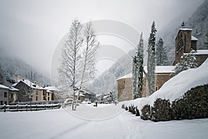 Salau village des pyrÃ©nÃ©es sous la neige