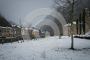 Salau village pyrÃ©nÃ©en sous la neige