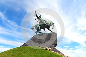 Salavat yulaev monument in ufa russia
