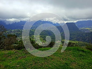 Salazie circus in cloudy weather, Reunion