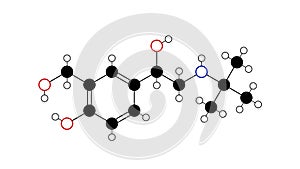 salbutamol molecule, structural chemical formula, ball-and-stick model, isolated image albuterol photo