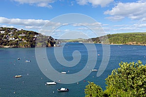 Salcombe south Devon England UK view of the Kingsbridge Estuary popular for sailing and yachting