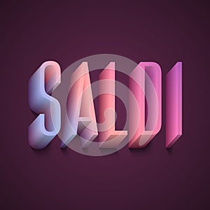 saldi, italian word for \