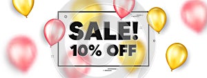 Sale 10 percent off discount. Promotion price offer sign. Vector