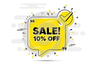 Sale 10 percent off discount. Promotion price offer sign. Vector