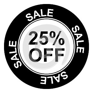 Sale with 25% off